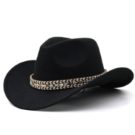 Women's & Men's Western Cowboy Hat Black