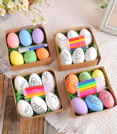 DIY Hand-painted Colorful Easter Eggs at Giftway Kenya