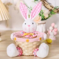 Festive Easter Bunny Candy Basket-Pink | Giftway