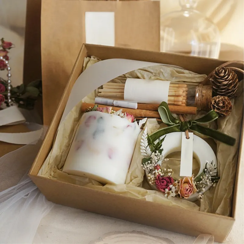 Bloom & Glow Luxury Handmade Soy Candle Set white