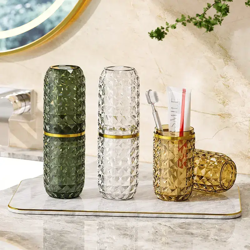 Stylish EcoFresh Portable Travel Toothbrush Cup Set