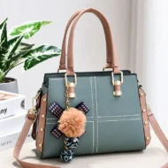 Green Laimi Hairball Ornamented Women's Handbag gift shopp Kenya