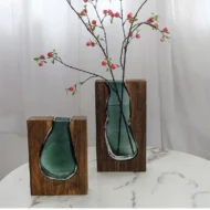 Nature Fusion Wooden Glass Vase Gift for Home & Office Decor Giftway Nairobi