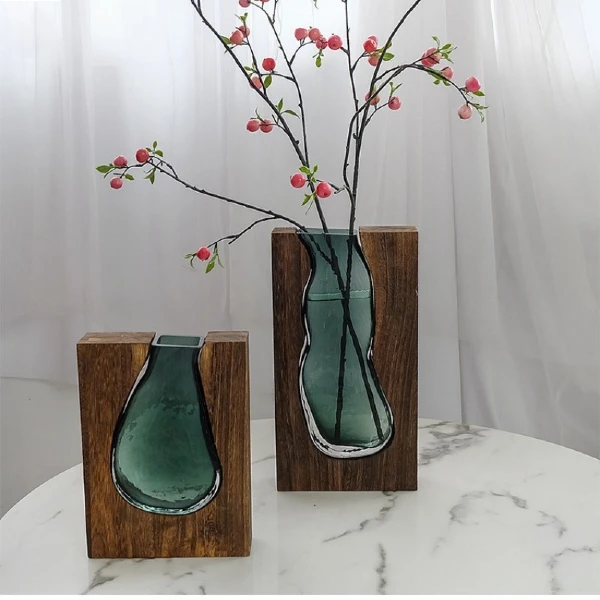 Nature Fusion Wooden Glass Vase Gift for Home & Office Decor Giftway Nairobi