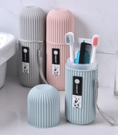 Portable Toothbrush & Toothpaste Holder -Travel, gym etc