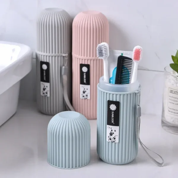 Portable Toothbrush & Toothpaste Holder -Travel, gym etc