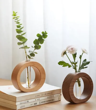 Rustic Ethereal Arch Hydroponic Wooden Vase at Giftway