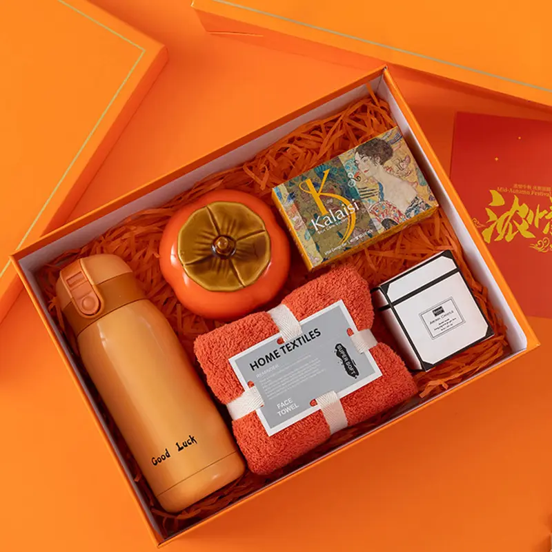 Sunset Orange Luxe Gift Box Set at Giftway