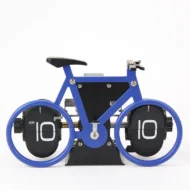 Timeless Vintage Bike Flip Desk Clock -Blue