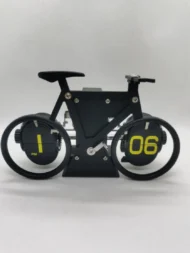 Timeless Vintage Bike Flip Desk Clock Black