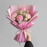 beautiful Bohemie Hand-Crocheted Pink Rose Flower Bouquet at Giftway Kenya