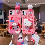 Adorable 3D Hello Kitty & Melody Silicone Phone Case at Giftway