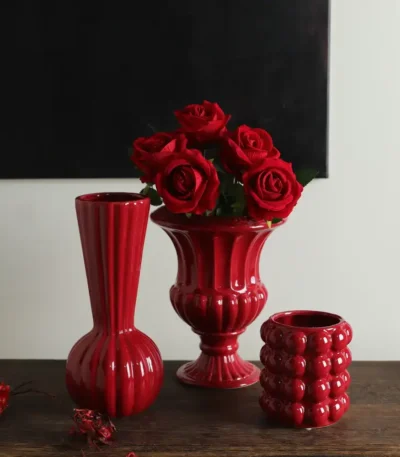 Beautiful Festival of Red High-End Ceramic Vase Decor Gift at Gift Shop Nairobi