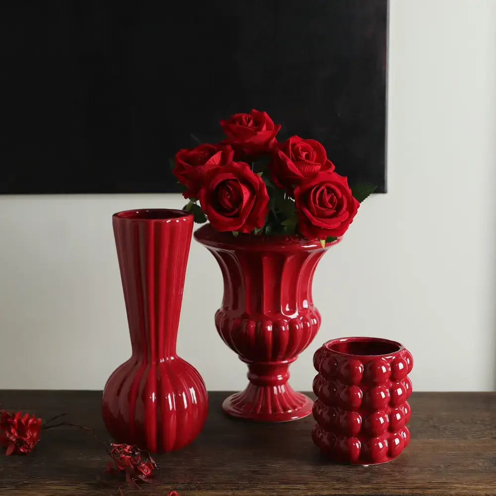 Beautiful Festival of Red High-End Ceramic Vase Decor Gift at Gift Shop Nairobi