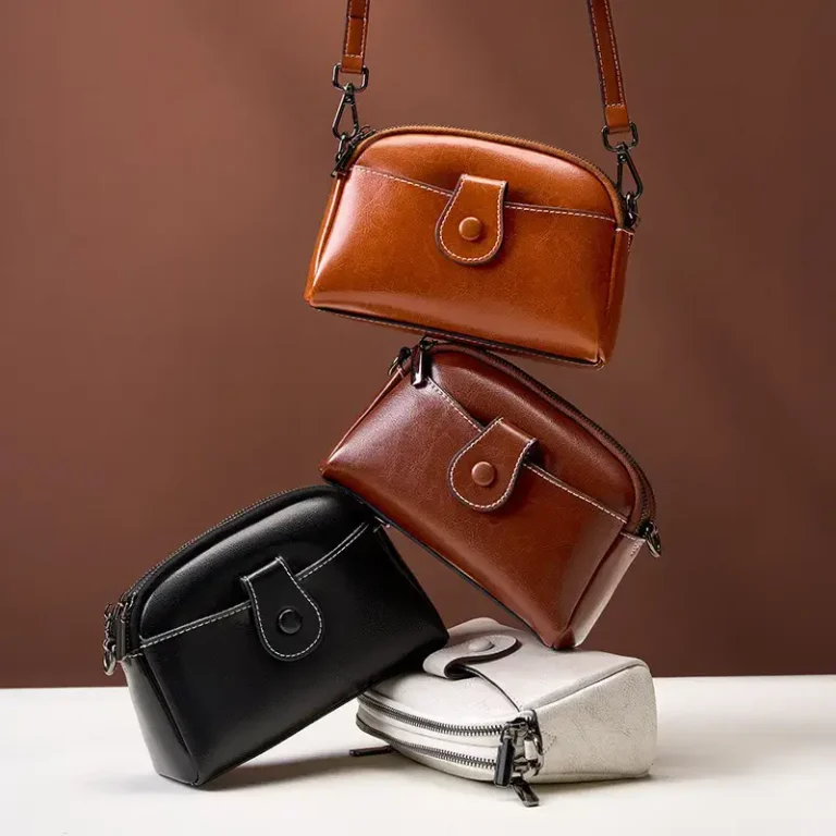 Cappuccino Genuine Leather Crossbody Shoulder Bag Womens Gift at Giftway Kenya