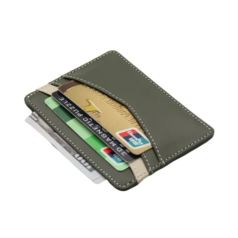 Cappuccino Slim Minimalist Front Pocket Leather Wallet with RFID Blocking at Giftway Giftshop in Nairobi