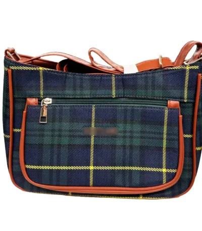 Cappuccino Tartan Checked Canvas Tote Handbag for Women at Gift Shop Kenya