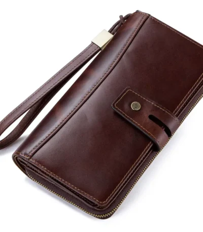 Cappuccino Vintage Style Business Wallet with 28 Card Slots at Giftway Kenya