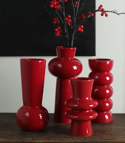 Giftway Kenya Onlie Festival of Red High-End Ceramic Vase Decor Gift