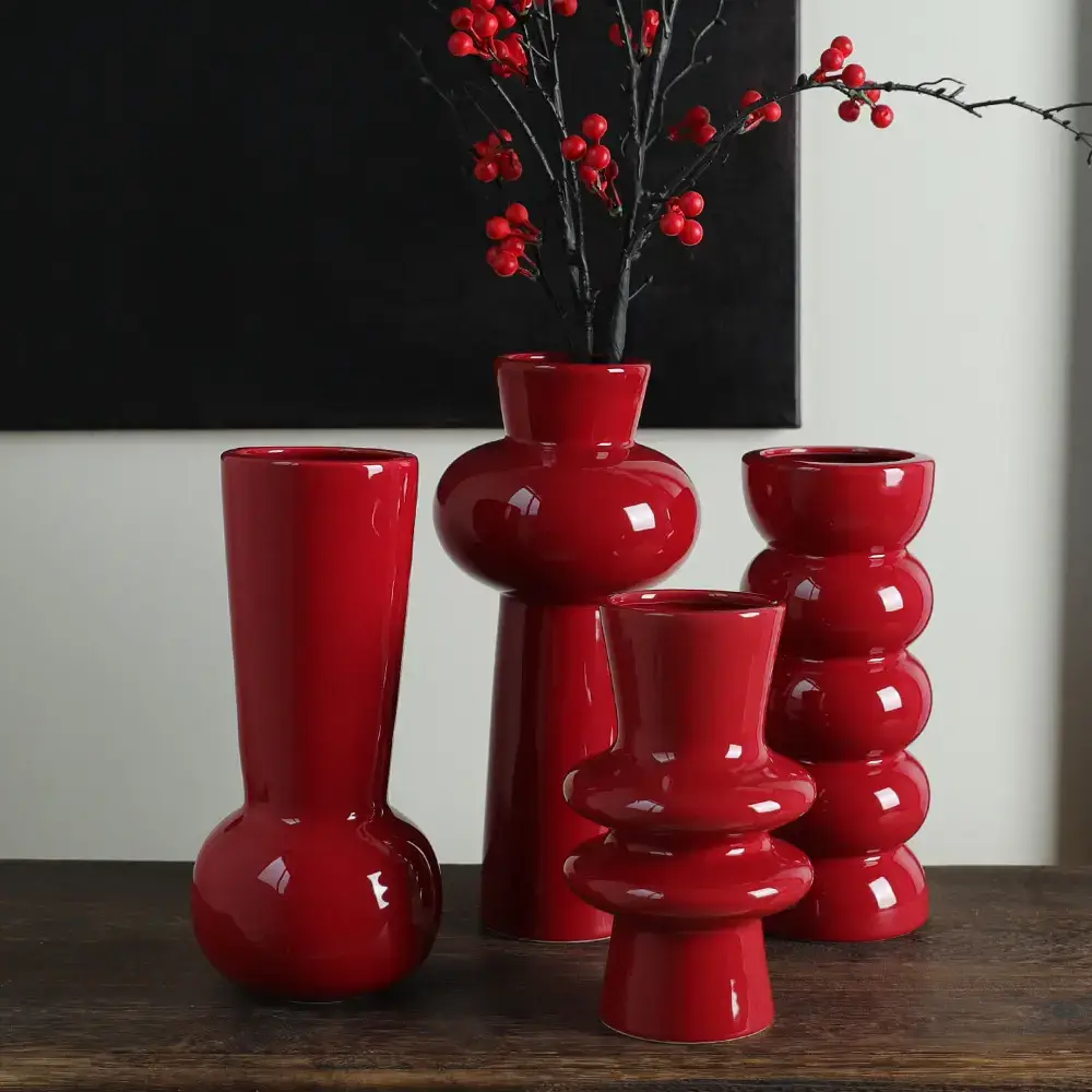 Giftway Kenya Onlie Festival of Red High-End Ceramic Vase Decor Gift