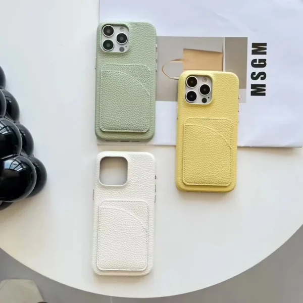 Luxury PU Leather iPhone Case with Card Holder at Giftway