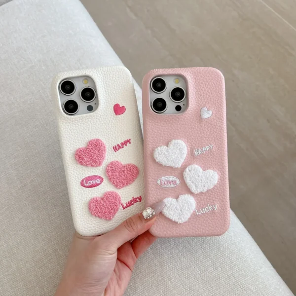 Luxury Plush Embroidered Love iPhone Case | Giftway