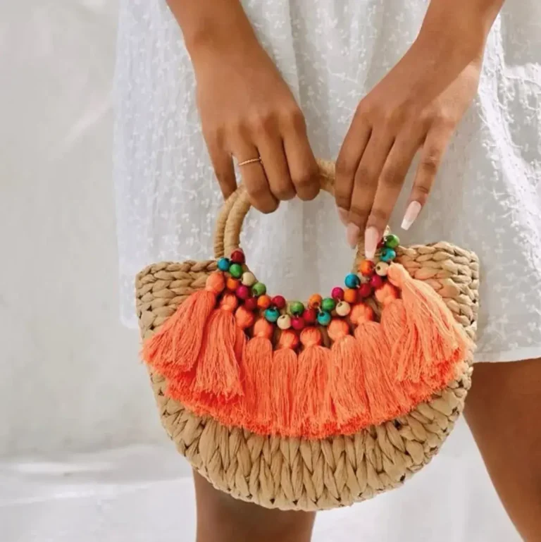 Meirui Rattan Straw All Seasons Handbag