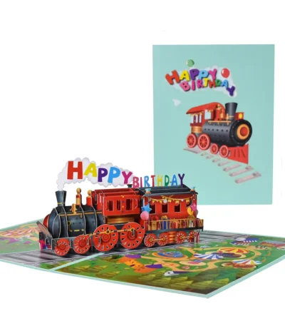 Pop-Up 3D Train Happy Birthday Card at Giftway Online Gift Shop