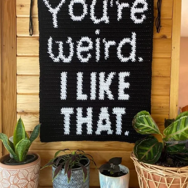 Zels You're Weird I Like That - Crochet Tapestry | Giftway