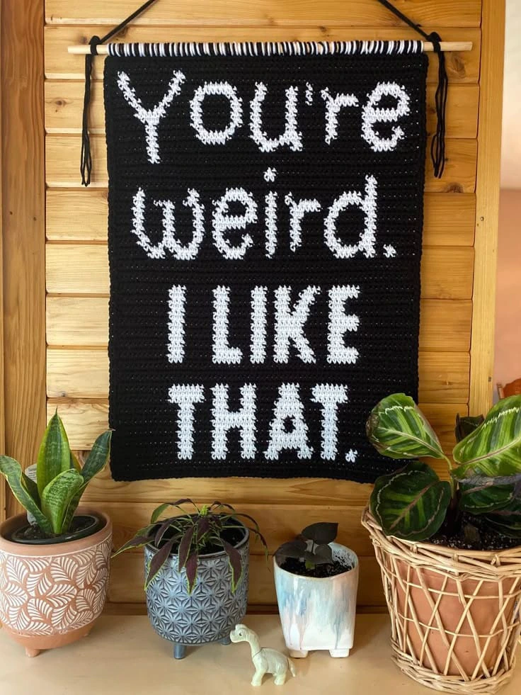 Zels You're Weird I Like That - Crochet Tapestry | Giftway