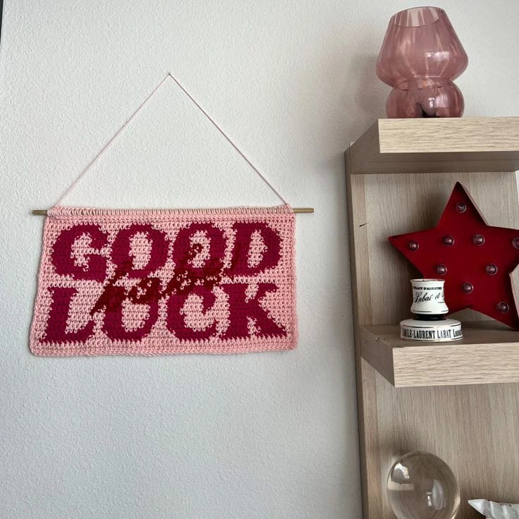 Zels Good Luck Lightning Bolt Crochet Tapestry | Giftway