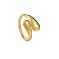 Nessa Water Droplet Non Fading Adjustible Ring Gold | Giftway