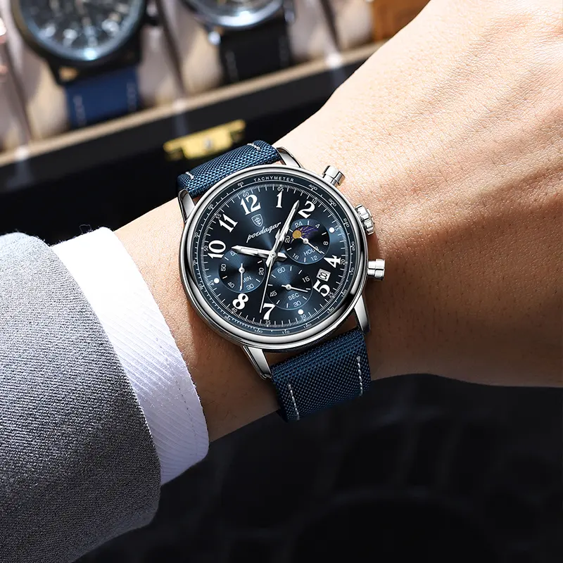 Poedagar 808 Chronograph Luxury Mens Watch | Giftway