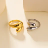 Nessa Water Droplet Non Fading Adjustible Ring | Kenya