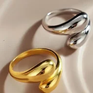 Nessa Water Droplet Non Fading Adjustible Ring | Giftway