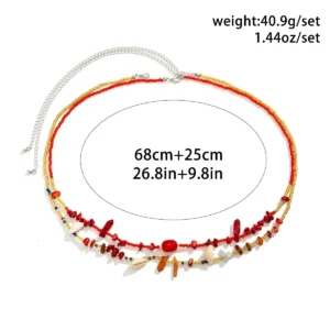 Nuru Tropical Glow Shell And Stone Waist Chain specs | Giftway