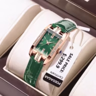 Poedagar Green square Womens Waterproof Watch | Giftway
