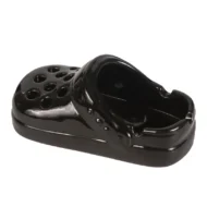 Portable Ceramic Crocs Smoking Ashtray Black