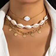 Vintage Sunset Shells Multi-Layer Choker-Necklace 2 | Giftway