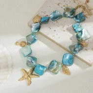 Womens Beaded Starfish Pendant Necklace | Giftway