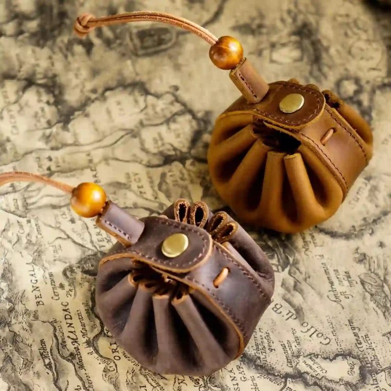 Wincheer Luxury Drawstring Leather Coin Pouch | Giftway