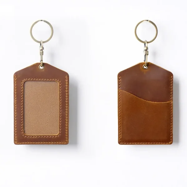 Wincheer Employee Leather Badge and Card Holder Brown | Giftway