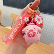 Adorable Hello Kitty Doll Keychains pompom