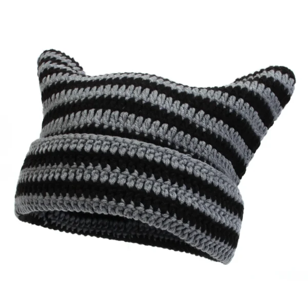 Adorable Y2K Crochet Cat Ear Beanie | Giftway