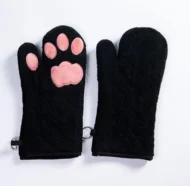 Cat Paws Heat Resistant Baking Oven Mitt | Black