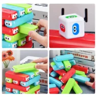 Colorful Childrens Jenga Perfect For Families | Instructions