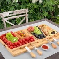 Cute Bamboo Charcuterie Board Gift Set | KE