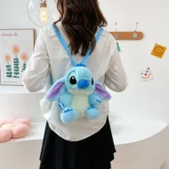 Cute Blue Stitch Plush Girls Backpack | NBO