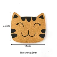 Cute Cat Claw Shaped Cork Coasters | Specs