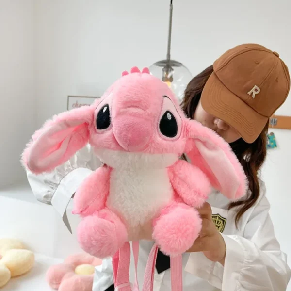 Cute Pink Stitch Plush Girls Backpack | Giftway